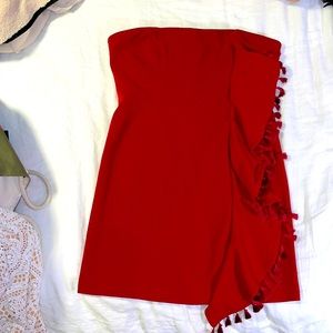 Cinq à Sept Strapless Dress in Scarlett US 12 NWT